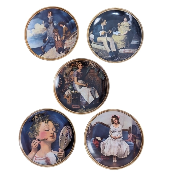 Norman Rockwell Vintage Collectors Plates Rediscovered Women Collection set of 5 - Picture 1 of 11